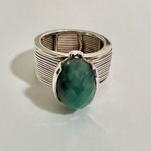 Sterling Silver Ring with Amazonite Stone